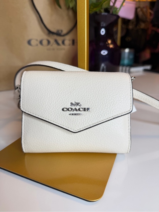 Coach Handbags - Coach CJ170 Mini Envelope Wallet on Chain Chalk Crossbody NWT